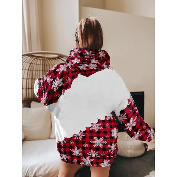 Women Christmas Sweatshirt Cotton Blend Long Sleeve Casual Holiday Tee - Picture 5 of 5